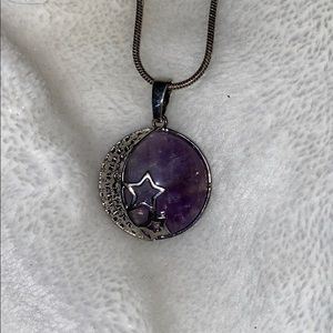 Moon and star necklace